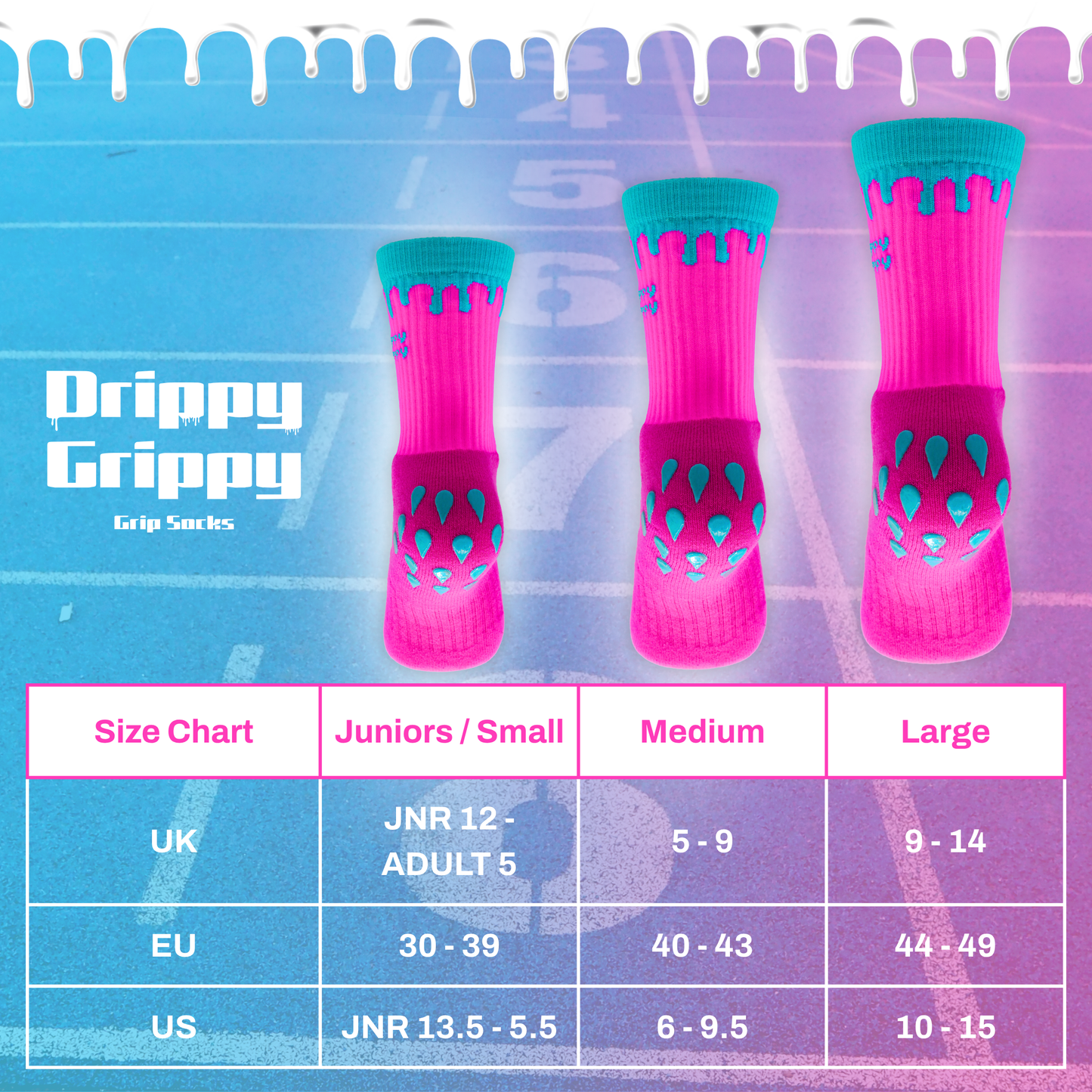 Drippy Grippy Running Grip Socks
