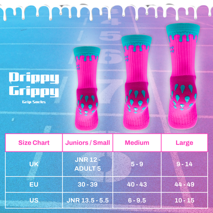 Drippy Grippy Running Grip Socks